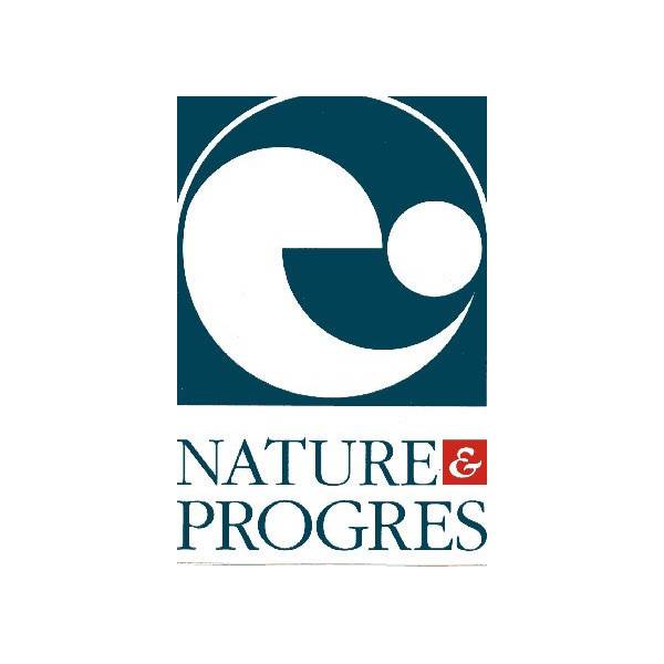 Logo Nature et Progrès pour le gel bain & douche Fruité Mandarine Orange – 500ml – Cosmo Naturel