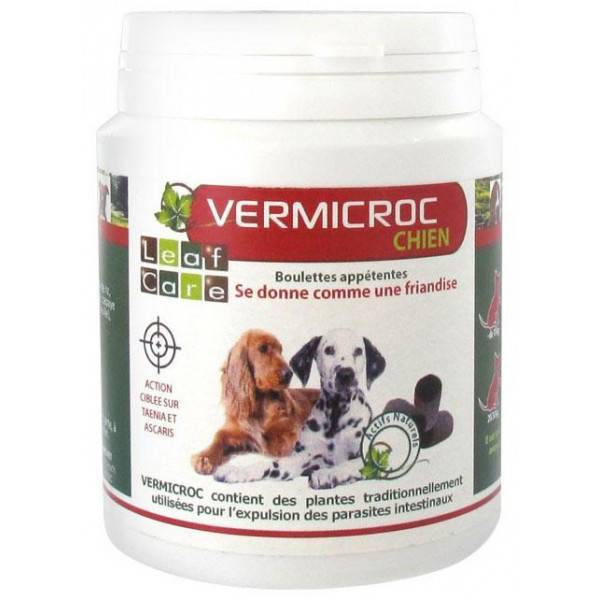 Vermifuge VERMICROC chien - boulette appétente - 100g