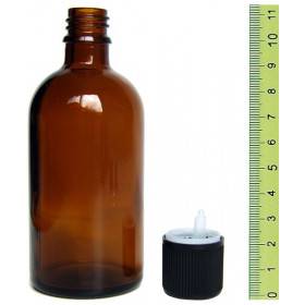 Amber bottle 100 ml + safety cap