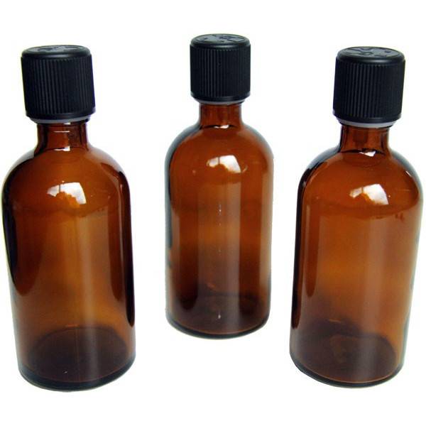 Lot of 3 units - 100 ml bottles + safety caps