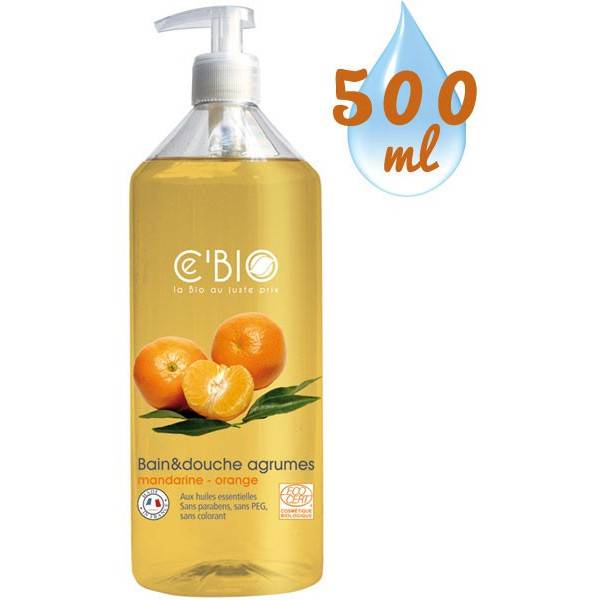 Gel bain & douche Agrumes Mandarine Orange - 500ml – Ce'Bio