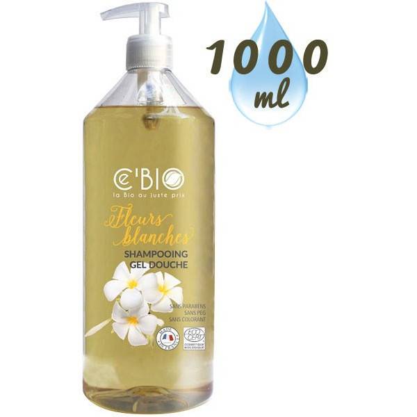 Shower shampoo white flowers – 1000 ml – this bio