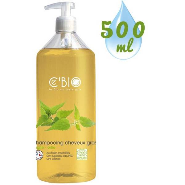Shampooing Cheveux Gras Argile Ortie - 500ml – Ce'Bio