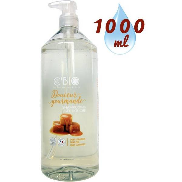 Shampooing douche Douceur gourmande – 1000 ml – Ce'Bio