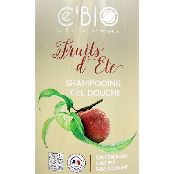 Zoom sur le shampooing douche Fruits d'été – 1000 ml – Ce'Bio