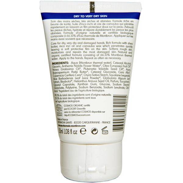 Organic Repair Hand Cream – 50ml – Eau Thermale Montbrun - View 1