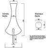 Technical drawing and dimensions for glassware and silencer daolia