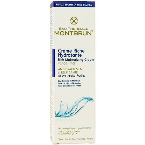 Rich organic moisturizing cream for the face – hot water Montbrun