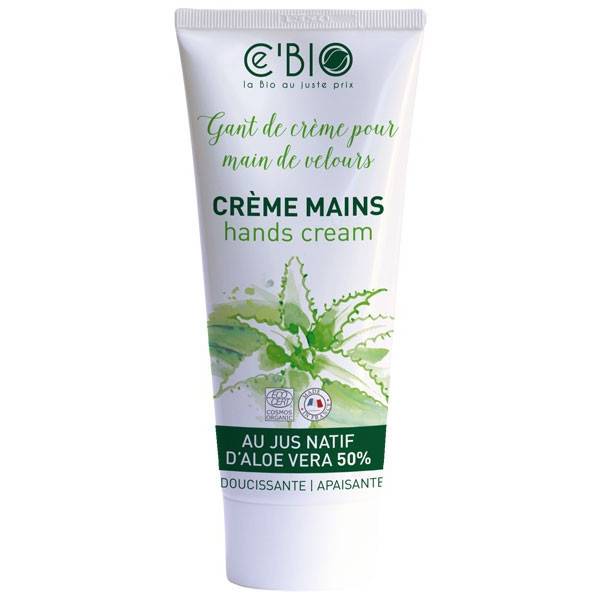 Crème pour les mains Aloe vera, argan et karité - 75 ml - Ce'Bio