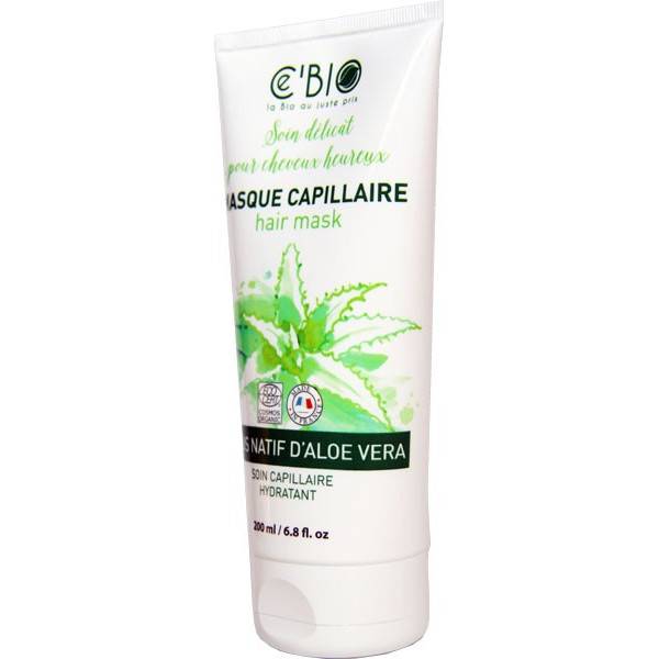 Masque capillaire au jus natif d'Aloe Vera - 200 ml - Ce'Bio - Vue 1