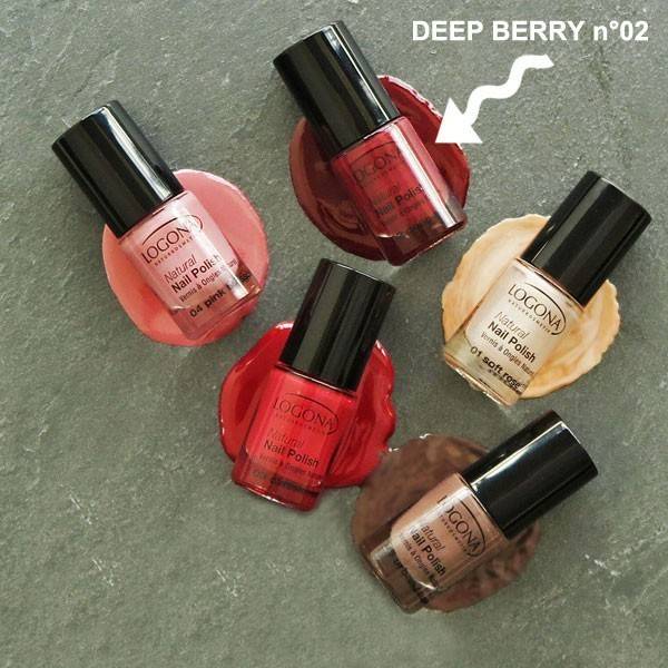 Natural nail polish n°02 Deep Berry - Logona - View 2