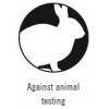 Logo Against animal testing for 3-color dyes Sante