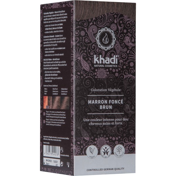 Natural coloring with plants Dark brown brown - 100 gr - Khadi®