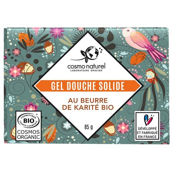 Organic shea butter solid shower gel - 85 grs - Cosmo Naturel