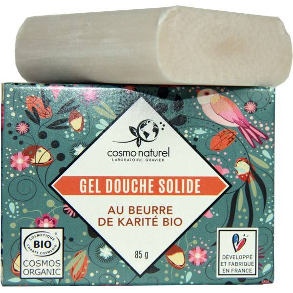 Gel douche solide beurre de karité bio - 85 grs - Cosmo Naturel - Vue 1