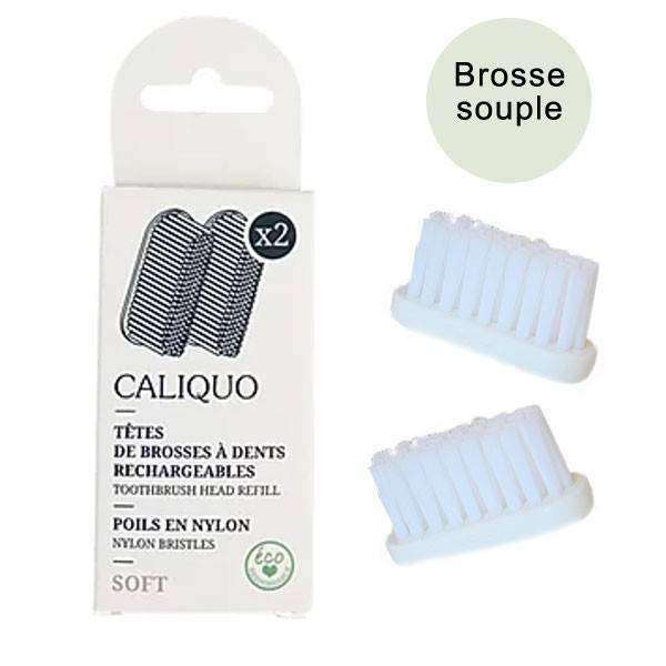 Lot of 2 refills for soft toothbrush - Caliquo