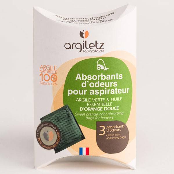 Absorbant d'odeur pour aspirateur à l'orange douce – Argiletz - Vue 1