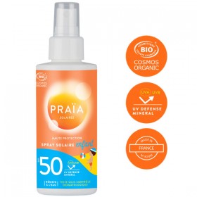 Sun spray child SPF 30 face and body - without fragrance - 100 ml - Praïa Solaires