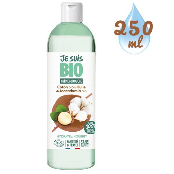 Coton shower cream Macadamia organic - 250 ml - Je suis Bio