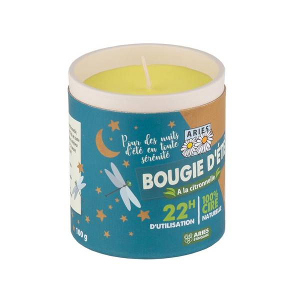 Summer candle with lemongrass - 100 grs - Aries