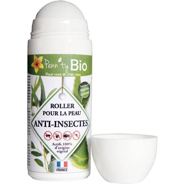 Roller anti-insectes pour la peau bio - 50 ml - Penntybio - Vue 1