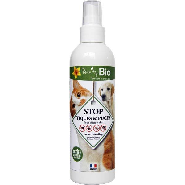 STOP puces et tiques chien et chat - Lotion - 250 ml - Penntybio