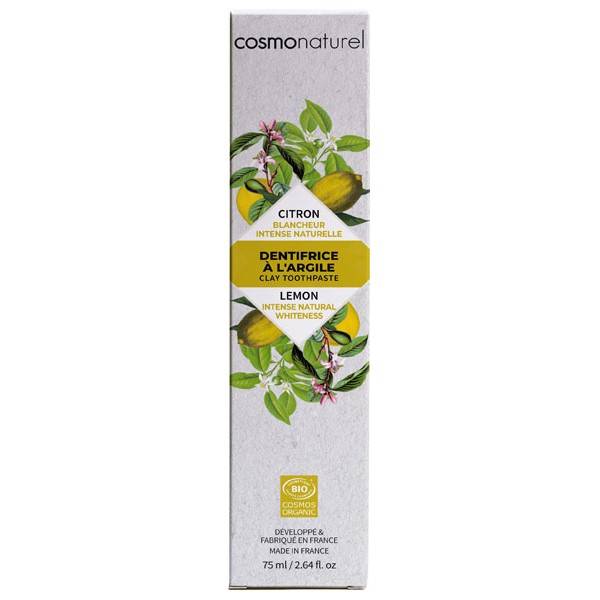 Clay Dentistry Organic Clay Lemon Natural Intense – 75 ml – Cosmo Naturel