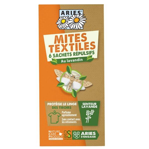 Sachets tiroir à la lavande bio pour mites textiles - Aries - Vue de face
