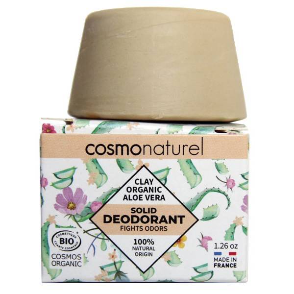 Déodorant solide Argile et Aloe Vera Bio – 36 grs – Cosmo Naturel