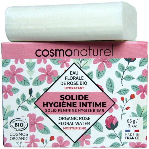Solid hygiene moisturizing Eau de rose bio – 85 grs – Cosmo Naturel