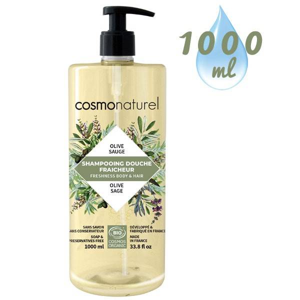 Olive Sauge shower shampoo – 1000 ml – Cosmo Naturel