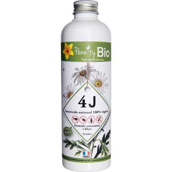 Insecticide 4J concentré au pyrèthre végétal - 250 ml - Penntybio