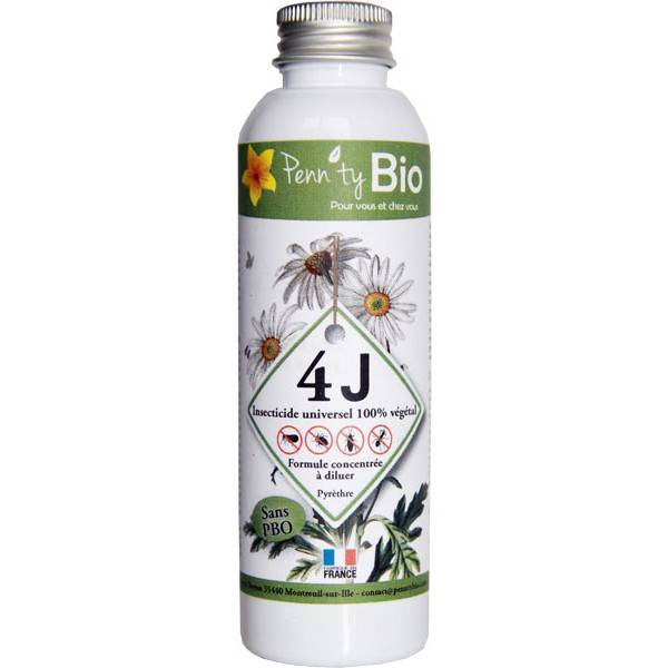 Insecticide 4J concentrated in vegetable pyrethra - 125 ml - Penntybio