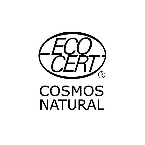Logo Ecocert Cosmos Natural pour le cube de Savon de Marseille Olive 72% - La Corvette