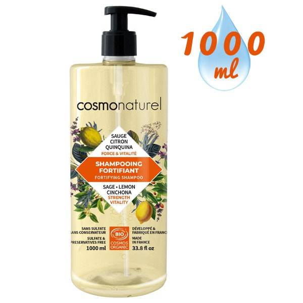 Shampoo Fortifying Quinquina sage Citron – 1000 ml – Cosmo Naturel