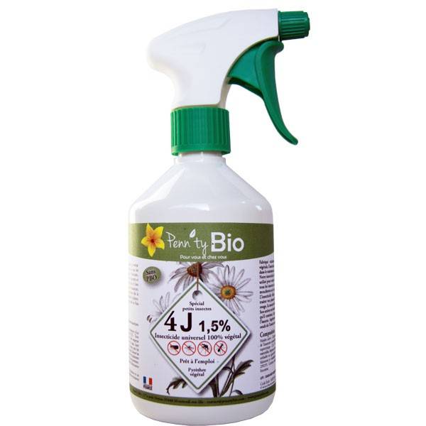 Insecticide 4J dilué 1,5% 500 ml - Spécial Petits insectes - Prêt à l'emploi – Penntybio