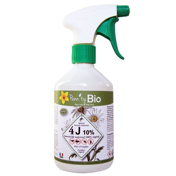 Insecticide 4J dilué 10% 500 ml - Insectes résistants – Prêt à l'emploi – Penntybio