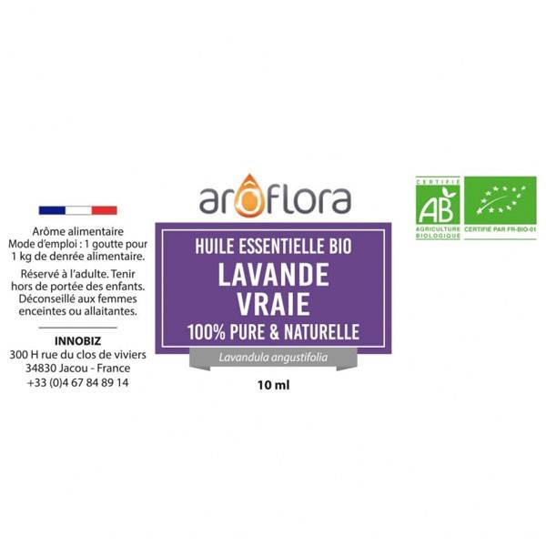 Lavande Real AB Aroflora - label detail