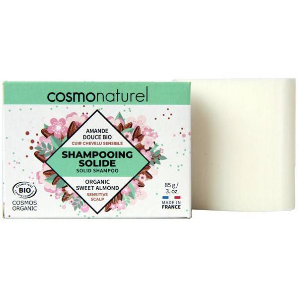 Shampooing solide cuir chevelu sensible Amande douce bio - 85gr - Cosmo Naturel - Vue 1