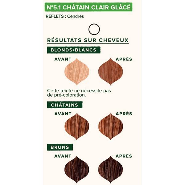 Individual shade for plant coloring Ice-colored light brown n°5.1 - 100 gr - Emblica