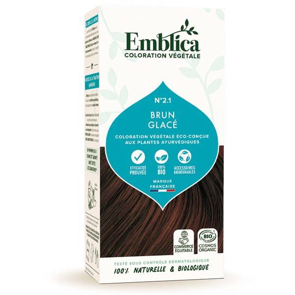 Vegetal hair color Glazed brown n° - 100 gr - Emblica at 11,90 €
