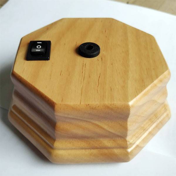 Octagonal pump only light wood for essential oil diffuser