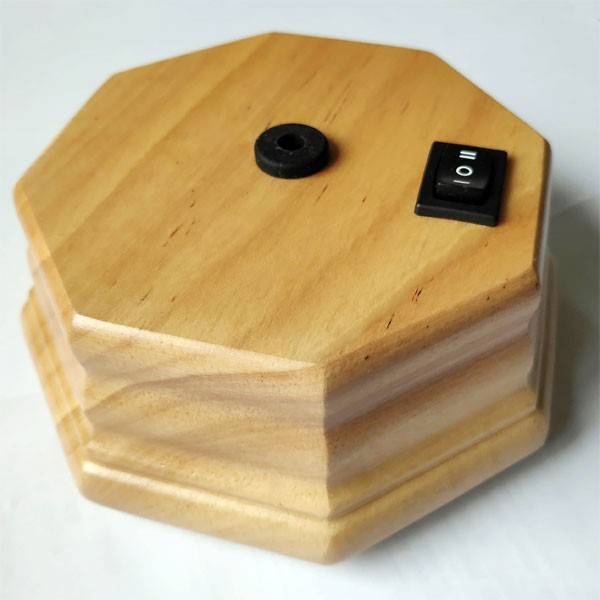 Octagonal pump only light wood for essential oil diffuser - view 1