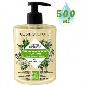 Shampooing douche Tonifiant Menthe Eucalyptus – 500 ml – Cosmo Naturel