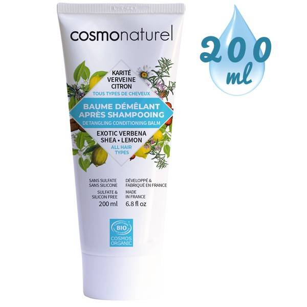Baume demêlant après shampoo - Karité Verveine Citron – 200 ml - Cosmo Naturel