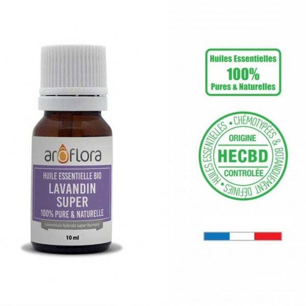 Lavandin super AB - Fleurs - 10 ml - Huile essentielle Aroflora - Vue 1