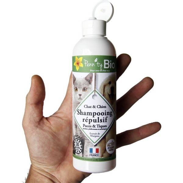 Shampooing répulsif puces et tiques pour chat-chien – 250 ml - Penntybio - Vue 2