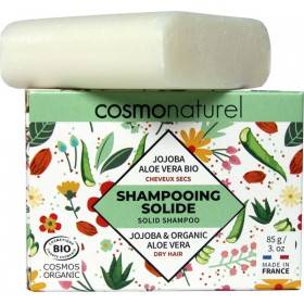 Shampooing solide cheveux secs Jojoba Aloe vera Bio - 85gr - Cosmo Naturel