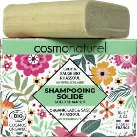 Shampooing solide cheveux antipelliculaire Rhassoul Cade Sauge Bio - 85gr - Cosmo Naturel