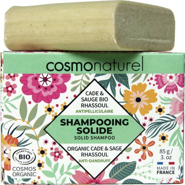 Shampoo solid anti-slip hair Rhassoul Cade Sauge Bio - 85gr - Cosmo Naturel